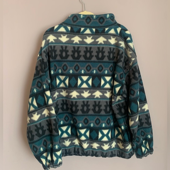 Vintage Patterned Northwoods Full Zip Fleece Sweater - Picture 2 of 4